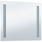 vidaXL Oglindă cu LED de perete pentru baie, 80 x 60 cm vidaXL Oglindă cu LED de perete pentru baie, 80 x 60 cm