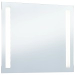 vidaXL Oglindă cu LED de perete pentru baie, 80 x 60 cm vidaXL Oglindă cu LED de perete pentru baie, 80 x 60 cm
