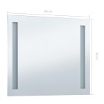 vidaXL Oglindă cu LED de perete pentru baie, 80 x 60 cm vidaXL Oglindă cu LED de perete pentru baie, 80 x 60 cm