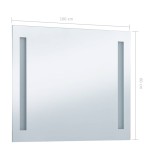 vidaXL Oglindă cu LED pentru perete de baie, 100 x 60 cm vidaXL Oglindă cu LED pentru perete de baie, 100 x 60 cm