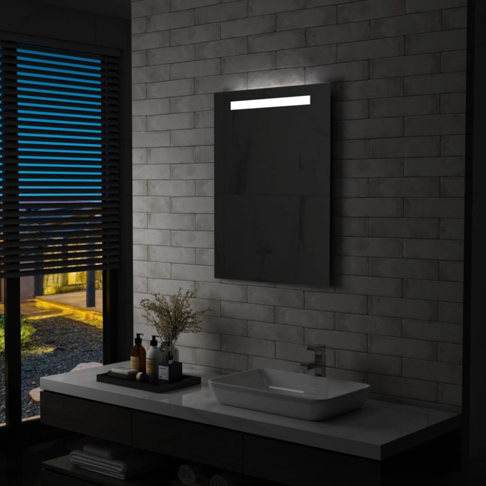 vidaXL Oglindă cu LED de perete de baie, 60 x 80 cm
