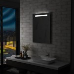 vidaXL Oglindă cu LED de perete de baie, 60 x 80 cm vidaXL Oglindă cu LED de perete de baie, 60 x 80 cm