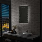 vidaXL Oglindă cu LED de perete de baie, 60 x 80 cm vidaXL Oglindă cu LED de perete de baie, 60 x 80 cm