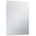 vidaXL Oglindă cu LED de perete de baie, 60 x 80 cm vidaXL Oglindă cu LED de perete de baie, 60 x 80 cm