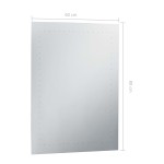 vidaXL Oglindă cu LED de perete de baie, 60 x 80 cm vidaXL Oglindă cu LED de perete de baie, 60 x 80 cm