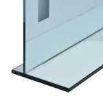 vidaXL Oglindă cu LED de perete pentru baie, cu raft, 60 x 100 cm