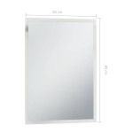 vidaXL Oglindă cu LED de perete de baie, 60 x 80 cm vidaXL Oglindă cu LED de perete de baie, 60 x 80 cm