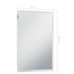 vidaXL Oglindă cu LED de perete de baie, 60 x 100 cm vidaXL Oglindă cu LED de perete de baie, 60 x 100 cm