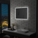 vidaXL Oglindă cu LED de perete pentru baie, 80 x 60 cm vidaXL Oglindă cu LED de perete pentru baie, 80 x 60 cm