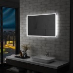 vidaXL Oglindă cu LED pentru perete de baie, 100 x 60 cm vidaXL Oglindă cu LED pentru perete de baie, 100 x 60 cm