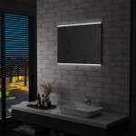 vidaXL Oglindă cu LED de perete de baie, cu senzor tactil, 80 x 60 cm vidaXL Oglindă cu LED de perete de baie, cu senzor tactil, 80 x 60 cm