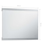vidaXL Oglindă cu LED de perete de baie, cu senzor tactil, 80 x 60 cm vidaXL Oglindă cu LED de perete de baie, cu senzor tactil, 80 x 60 cm