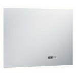 vidaXL Oglindă cu LED de baie cu senzor tactil și afișaj oră, 80x60 cm vidaXL Oglindă cu LED de baie cu senzor tactil și afișaj oră, 80x60 cm