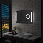 vidaXL Oglindă cu LED de perete de baie, cu senzor tactil, 100x60 cm vidaXL Oglindă cu LED de perete de baie, cu senzor tactil, 100x60 cm