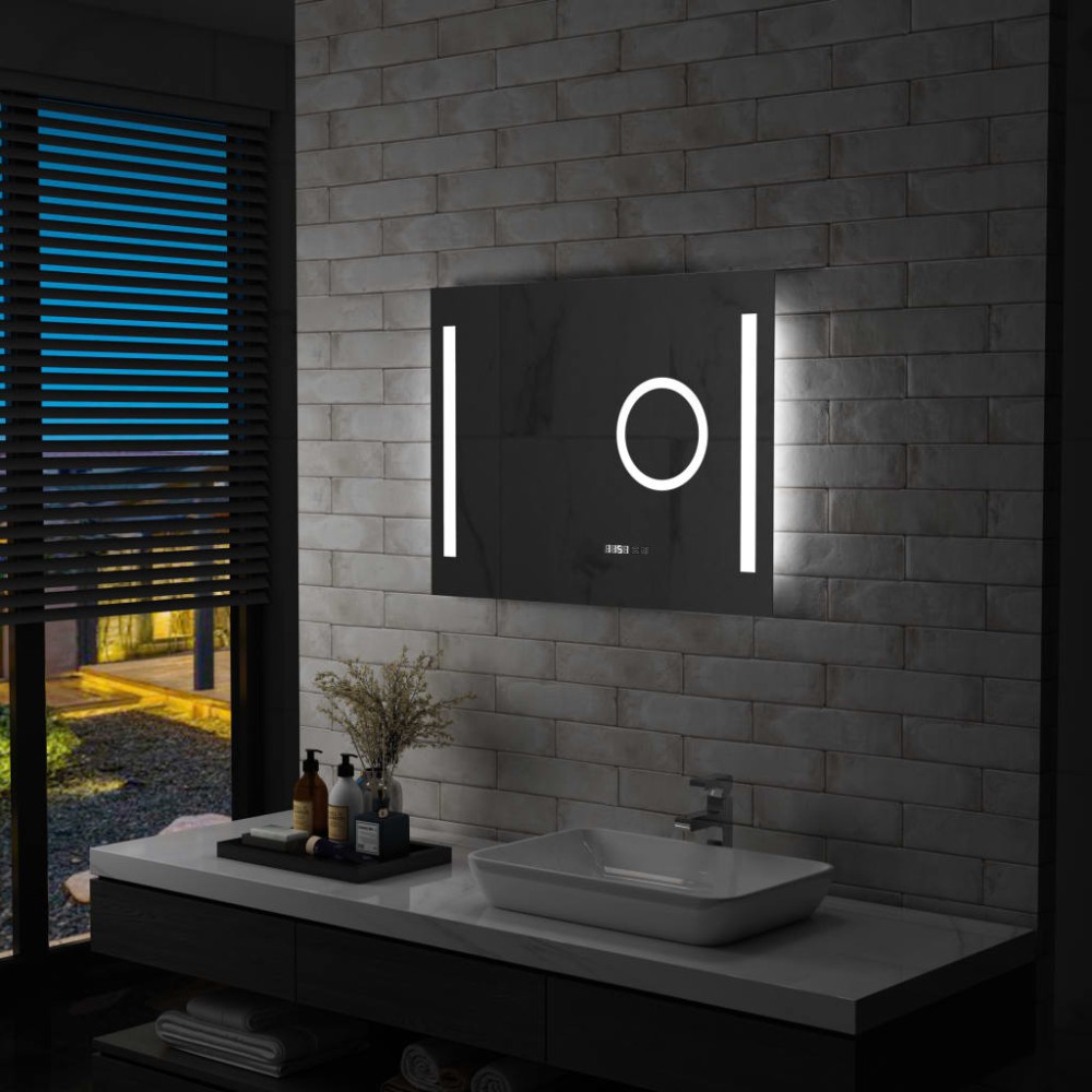 vidaXL Oglindă cu LED de perete de baie, cu senzor tactil, 80 x 60 cm