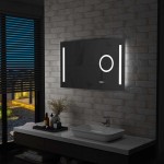 vidaXL Oglindă cu LED de perete de baie, cu senzor tactil, 100x60 cm vidaXL Oglindă cu LED de perete de baie, cu senzor tactil, 100x60 cm
