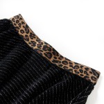 Fusta de copii cu talie leopard, negru, 92