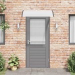 vidaXL Copertină de ușă, negru și transparent, 120 x 75 cm, PC vidaXL Copertină de ușă, negru și transparent, 120 x 75 cm, PC