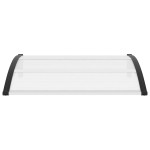 vidaXL Copertină de ușă, negru și transparent, 120 x 75 cm, PC vidaXL Copertină de ușă, negru și transparent, 120 x 75 cm, PC
