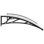 vidaXL Copertină de ușă, negru și transparent, 120 x 75 cm, PC vidaXL Copertină de ușă, negru și transparent, 120 x 75 cm, PC