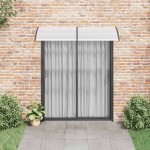 vidaXL Copertină de ușă, negru și transparent, 200 x 75 cm, PC vidaXL Copertină de ușă, negru și transparent, 200 x 75 cm, PC