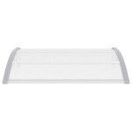 vidaXL Copertină de ușă, gri și transparent, 120 x 75 cm, PC vidaXL Copertină de ușă, gri și transparent, 120 x 75 cm, PC