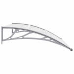vidaXL Copertină de ușă, gri și transparent, 120 x 75 cm, PC vidaXL Copertină de ușă, gri și transparent, 120 x 75 cm, PC