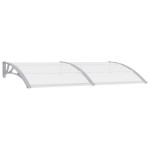vidaXL Copertină de ușă, gri și transparent, 200 x 75 cm, PC vidaXL Copertină de ușă, gri și transparent, 200 x 75 cm, PC