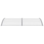 vidaXL Copertină de ușă, gri și transparent, 200 x 75 cm, PC vidaXL Copertină de ușă, gri și transparent, 200 x 75 cm, PC