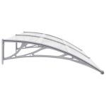 vidaXL Copertină de ușă, gri și transparent, 200 x 75 cm, PC vidaXL Copertină de ușă, gri și transparent, 200 x 75 cm, PC