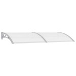 vidaXL Copertină de ușă, gri și transparent, 240 x 75 cm, PC vidaXL Copertină de ușă, gri și transparent, 240 x 75 cm, PC