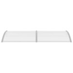 vidaXL Copertină de ușă, gri și transparent, 240 x 75 cm, PC vidaXL Copertină de ușă, gri și transparent, 240 x 75 cm, PC