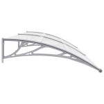 vidaXL Copertină de ușă, gri și transparent, 240 x 75 cm, PC vidaXL Copertină de ușă, gri și transparent, 240 x 75 cm, PC