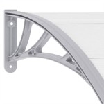 vidaXL Copertină de ușă, gri și transparent, 240 x 75 cm, PC vidaXL Copertină de ușă, gri și transparent, 240 x 75 cm, PC