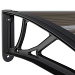 vidaXL Copertină de ușă, negru, 120 x 75 cm, PC vidaXL Copertină de ușă, negru, 120 x 75 cm, PC