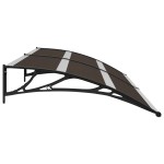 vidaXL Copertină de ușă, negru, 240 x 75 cm, PC vidaXL Copertină de ușă, negru, 240 x 75 cm, PC