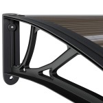 vidaXL Copertină de ușă, negru, 240 x 75 cm, PC vidaXL Copertină de ușă, negru, 240 x 75 cm, PC