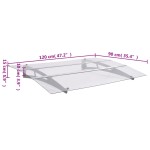 vidaXL Copertină de ușă argintiu și transparent 120x90 cm policarbonat