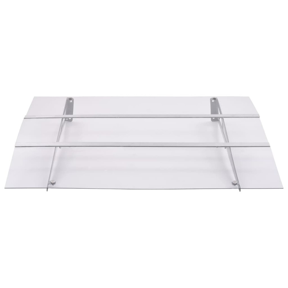 vidaXL Baldachin ușă argintiu și transparent 150x90 cm PET