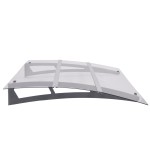 vidaXL Baldachin ușă argintiu și transparent 150x90 cm PET vidaXL Baldachin ușă argintiu și transparent 150x90 cm PET