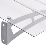 vidaXL Baldachin ușă argintiu și transparent 150x90 cm PET vidaXL Baldachin ușă argintiu și transparent 150x90 cm PET