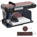 vidaXL Mașină de șlefuit electrică cu disc și bandă, 370 W, 150 mm vidaXL Mașină de șlefuit electrică cu disc și bandă, 370 W, 150 mm