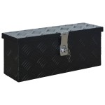 vidaXL Ladă din aluminiu, negru, 485 x 140 x 200 mm vidaXL Ladă din aluminiu, negru, 485 x 140 x 200 mm