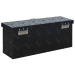 vidaXL Ladă din aluminiu, negru, 485 x 140 x 200 mm vidaXL Ladă din aluminiu, negru, 485 x 140 x 200 mm