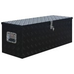 vidaXL Ladă din aluminiu, negru, 1085 x 370 x 400 mm vidaXL Ladă din aluminiu, negru, 1085 x 370 x 400 mm