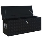 vidaXL Ladă din aluminiu, negru, 1085 x 370 x 400 mm vidaXL Ladă din aluminiu, negru, 1085 x 370 x 400 mm