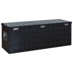 vidaXL Ladă din aluminiu, negru, 1085 x 370 x 400 mm vidaXL Ladă din aluminiu, negru, 1085 x 370 x 400 mm