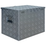 vidaXL Ladă din aluminiu, 610 x 430 x 455 cm, argintiu vidaXL Ladă din aluminiu, 610 x 430 x 455 cm, argintiu