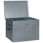 vidaXL Ladă din aluminiu, 610 x 430 x 455 cm, argintiu vidaXL Ladă din aluminiu, 610 x 430 x 455 cm, argintiu