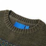 Pulover tricotat pentru copii, kaki, 128